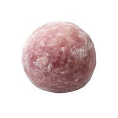 Fototapeta premium Single Pink Mochi Ball Isolated on Black Background