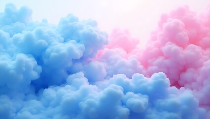 Fototapeta premium Abstract Pastel Pink and Blue Cloud Background