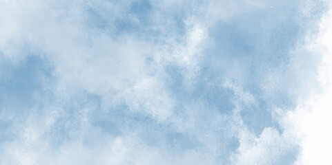 Abstract light blue watercolor cloudiness, mist, or smog background. light blue sky with white background and blurred pattern. Vivid textured aquarelle painted art design background.	