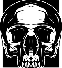 Skull bizzare black and white