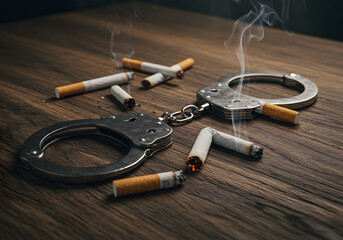 Smoking addiction concept image