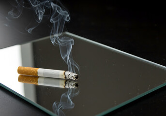 Smoking reflection health risk image