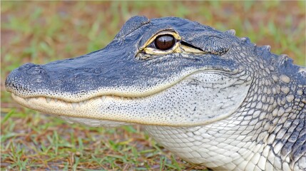 Obraz premium American Alligator Portrait Close up Reptile Wildlife Nature Wild Animal Swamp Wetl