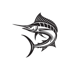 Marlin fish vector illustration