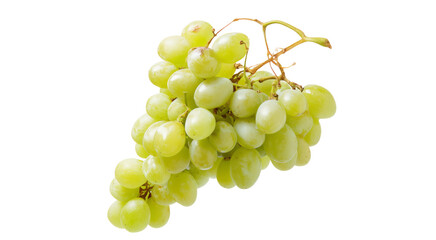 Fototapeta premium Fresh Green Grapes Bunch isolated on transparent background