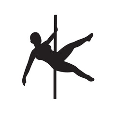 Running man silhouette in athletic pose vector illustration