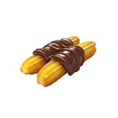 Delicious Churros Covered in Melted Chocolate