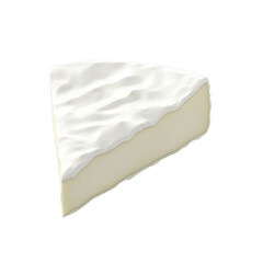 Creamy Brie Cheese Wedge, Close-up Studio Shot