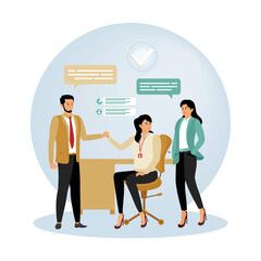  Corporate activism. Team collaboration for social responsibility and sustainable.