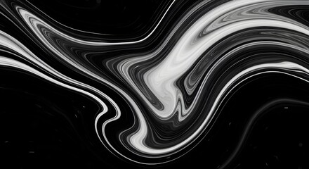 Swirling Black and White Abstract Background with High-Quality Texture