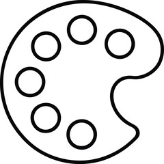  art palette with gradient colors icon white background