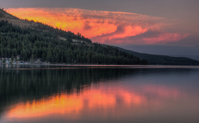 Fire in the Sky over Donner Lake