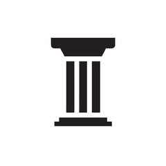 Architectural Pillar Icon: A minimalist depiction of an elegant column, symbolizing strength, stability, and timeless design.
