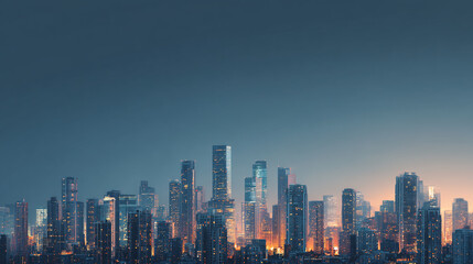 Fototapeta premium Urban Nightscape Glow