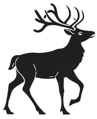 Little Cute Christmas Deer Vector