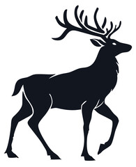 Little Cute Christmas Deer Vector