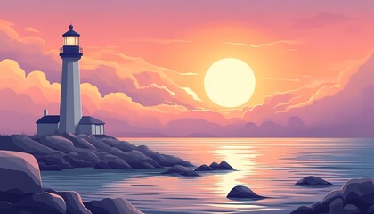 lighthouse vector illustration