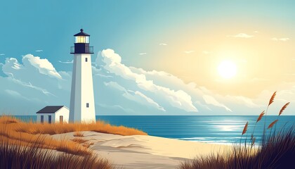 lighthouse vector illustration