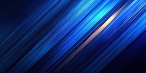 Abstract background with dynamic diagonal streaks in shades of blue and a single warm light streak creating a sense of speed and motion