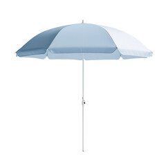 Elegant Lightweight Beach Umbrella with a Refined Handle Isolated on Transparent Background
