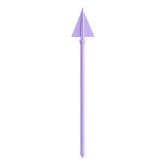 Minimal Arrow with Elegant Simplicity in Light Lave Isolated on Transparent Background