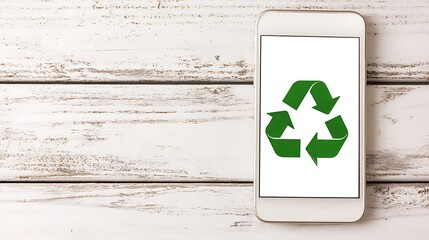 Sustainable living app interface on smartphone eco-friendly tracking digital environment user engagement