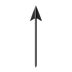 Sleek Arrow with Minimalist Style in Graphitegrey Isolated on Transparent Background