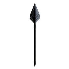 Sleek Arrow with Contemporary Polished Finish Isolated on Transparent Background