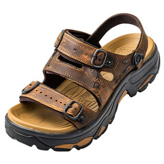 Rugged Water Resistant Sandals with Robust Design Isolated on Transparent Background