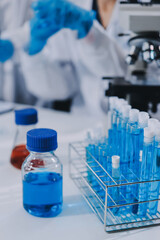 Researchers working in the clinical laboratory.