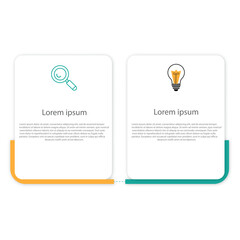 Design template infographic vector element with 2 step line process suitable for web
