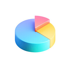 Pie Chart Icon on Transparent Background

