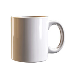 Plain white mug with tan gradient