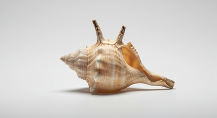 Fototapeta premium Seashell on light background