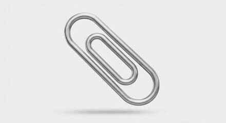 Silver paperclip illustration