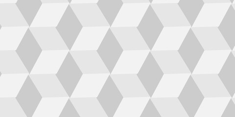 Minimal cubes geometric tile and mosaic wall grid retro digital tiles wallpaper background. white and gray block cube structure square triangle texture vintage design.	