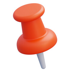 Orange pin with silver point