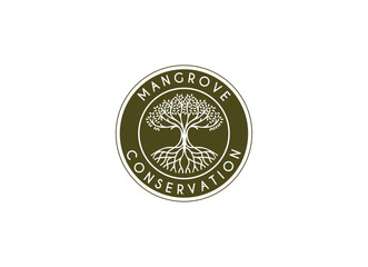 Mangrove Tree Vegetation Premium and Luxury Brand Identity Logo