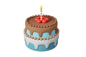 birthday cake with candle