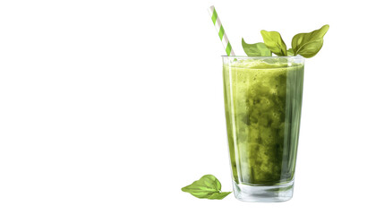 health green smoothie on white background