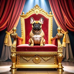 French Bulldog on the dais concept
