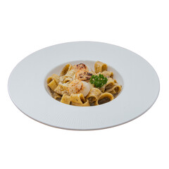 Calamarata with Truffle Cream & Scallops