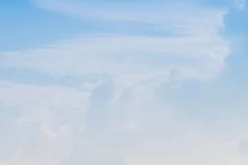 background of blue sky with the white cloud fluffy