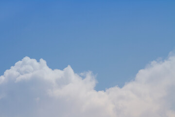 background of blue sky with the white cloud fluffy