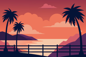 Fototapeta premium tropical beach sunset