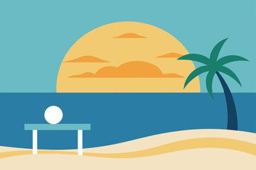 Obraz premium summer beach scene