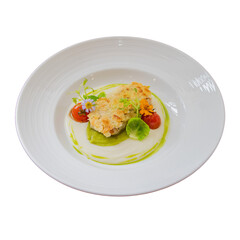  Seared Sea Bass with Almond and Parmesan Crust