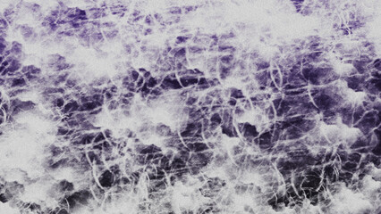 Abstract purple and white fibrous texture with cloudy and grainy pattern resembling organic tissue or neural network