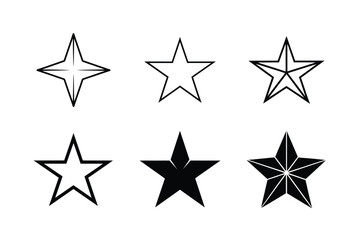 Obraz premium abstract star silhouette vector bold sharp outline