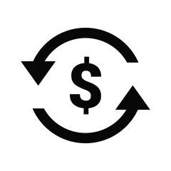 currency exchange icon vector design template
